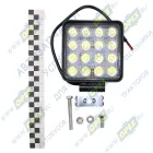 AE48S-16LED-55PC Фара рабочего света (ближний) светодиодная КВАДРАТНАЯ 48 вт; 48 вт ближний, 16 диодов,(110х55х140) 12/24V AVTOELECTRICA