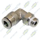 S65206-1/8 Фитинг (угольник); Рнаруж=1/8''/ трубка ф6мм; сталь L=27х27 Camozzi