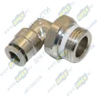 S6520 6-3/8 Фитинг (угольник); Рнаруж=М16х1,25 (3/8)/ трубка ф6мм К=19 L=30х30 Camozzi