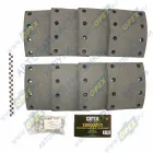 180002RX Накладка тормозная (205х160) МАЗ,КрАЗ (к-т 8 накладок,64 заклеп.) CAREX