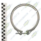 80921 Хомут V-образный ф140 (зажим-болт) выхлопной трубы MAN Bus (1970-2020); (цинк) Premium усиленный D=127/151 V-образный Dinex