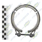 70819 Хомут турбокомпрессора V-образный зажим, ф104-112, INOX Cursor Stralis; Ø = 88,9 / L = 20, INOX Dinex