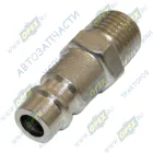 180140 Фитинг (штуцер) прямой; соединение быстросъемное рапид наруж.резьба 1/4"M FUBAG