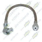 0160 Шланг ВД ф12 L=515 Г=М18+К21/Г=М18+К21; 1 фитинг 90 град., в стальн.оплетке, подачи смазки к ТКР Cummins 6ISBe,6ISDe HAFFEN