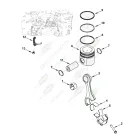 0028 Вкладыши шатунные (к-т) STD; Cummins ISF3.8 (Foton, Валдай, Зубренок, ПАЗ); комплект 8шт на а/м HAFFEN