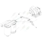 0162 Трубка (ПВХ+РТИ) ф12; L=250 еврозажим, С/И, подачи топлива от фильтра к ТНВД (дв.Cummins ISBe) HAFFEN