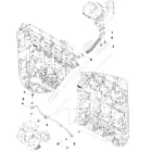 0247 Трубка (сталь) ф15; L=210 ромбич.фланец/под шланг ф16, гофра, сливная турбокомпрессора (дв.Cummins 2.8) HAFFEN