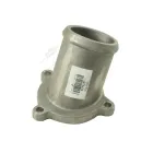 0747 Патрубок (силумин) ф55 L=85; кругл.фланец с ушами 3отв.ф7, кривой, входящий ОЖ металл Cummins Газел HAFFEN