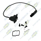 W400000967 Датчик включения стоп-сигнала (ПВХ) 47х35 плоский контакт 13х4 4 отв. ф4 с проводом L=450 плоский разъем 4 контакта HONGYAN