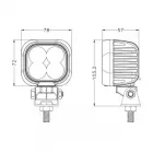 1640SF (EMC) Фара рабочего света светодиодная КВАДРАТНАЯ (серт.EMC) (подключение DEUTCH 2-х контактный (2 Pin)); 40вт квадратная (широкий луч) диоды OSRAM 78x72x57 5000К 5200лм (ближний) LT