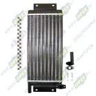 LRh 0720 Радиатор отопителя КАМАЗ; (алюм.сборный) 2 вых.ф18, 1 прямой/1 загнутый на 2-х болтах Luzar