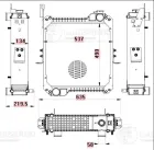 LRc 3115 Радиатор водяной для TEREX 860, 970, 980. Luzar
