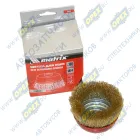 74605 Кордщетка для УШМ угловых шлифмашин (болгарок) (металл) (гайка) М14; 100мм (чашка) MATRIX