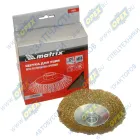 74616 Кордщетка для УШМ угловых шлифмашин (болгарок) (металл) (гайка) М14; 125мм, (тарелка) витая проволока MATRIX