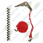 RMSGK2.5.2 Ремень (стяжка) крепления груза 2,5м до 2тонн; (2х25) с замком, 2 крюка RedMark