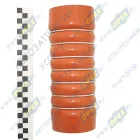 025.400 Шланг (патрубок) ф80х90 L=240 армирован., подводящий, правый охладителя МАЗ-5440,6430 (дв.ЯМЗ-650) силикон RVI Kerax (2000-2021) Sampa