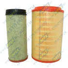WG9725190102 Фильтр воздушный КОМПЛЕКТ WG9725190101+WG9725190102 (K2841) H=452 D280 d190\ HOWO, FAW; (комплект внутренний и наружный) Shaanxi