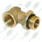 INF.11.M22F22L Фитинг (штуцер) угловой; Рнаруж=М22х1,5/ Рвнутр=М22х1,5; с кольцом РТИ Startec