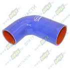 65115-1303010-10 Шланг (патрубок) кривой ф60/70 L=110/150 Г-образный, радиатора верхний КАМАЗ СИНИЙ силикон Technik