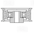 CM 5120 Ролик натяжителя Scania 4 Series Ф80Х10 h-34 8-РУЧЬЕВ DC 9; Scania P/G/R/T Series DC 9, DC 11, DC-DT 12; Scania Bus K-/N-Serie (2х100 A) SCANIA N Bus Trialli