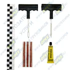 18550 Аптечка (РМК набор) для ремонта шин; бескамерных шин (шило,клей,жгуты) VETTLER