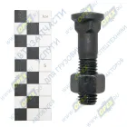 4F3657&4K0367 Болт С/И 5/8"(М16х70) - 11 UNС L=56 кругл. голов. с квадр. подгол. в сб. с гайкой зуба ковша JCB 3СX, 4CX ZMG