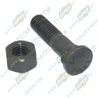 4F3657&4K0367 Болт С/И 5/8"(М16х70) - 11 UNС L=56 кругл. голов. с квадр. подгол. в сб. с гайкой зуба ковша JCB 3СX, 4CX ZMG