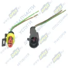 7021-10/20СБ Колодка разъема 2 конт. 1,5мм; с проводом (герметичная) (6886) с ответной частью АЭНК