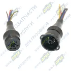 СЦАЗ-2-6(В+Р)СБ6 Колодка разъема заднего фонаря с проводом (2 части мама/папа); Газель (тент.),МАЗ,КАМАЗ(герметич., в сборе с 6-ю проводами)(4474) АЭНК