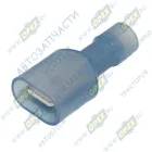 РПИ-П(н)2,5-6,3 Клемма "папа" серии 6,3мм наружняя; с полной изоляцией ПВХ синяя (4543) АЭНК