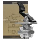 БАК.13514 Кран тормозной 2-х секционный подпедальный (с педалью в СБ); (ГТК Н/О) МАЗ,КамАЗ ЕВРО (8 отверст.М22х1,5/7отверст.ф10) БелАК