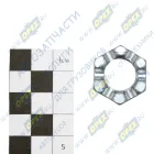 853536-009 Гайка ГОСТ-5918 М16х1,5; h=12 К=24 (коронч.) левая резьба БелЗАН