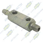 225-3829001 Фитинг (штуцер) прямой; под шланг ф14/ Рнаруж=М16х1,5 2вн.отв.М10х1,5/М12х1,5 с/и БЗТДИА