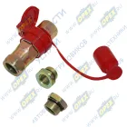 DA-00905 Разъем пневматический (комплект) M16/M22; (красный, с крышкой, к-т) ДАЛИ-авто