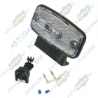 ГФ 1-15 К Фонарь габаритный белый светодиод 12/24в (колодка плоская 2 клеммы АМР) крепеж шпильки, между шпильками 50мм; с кронштейном Евросвет