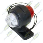 ГФ3.21LED-01 Фонарь габаритный и контурный; 12/24В красный/белый (рас.прозр.) стойка малая Евросвет