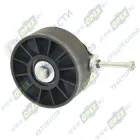 406.1308067-02 Ролик (ПВХ) натяжной посад. ф12 наружн. ф82 H=30 в сб. с подшипником 180201 с кронштейном ЗМЗ-405,406,514 ЗМЗ