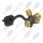 РП16-3515510 Кран экстренного растормаживания; с резьбой под трубки с гайкой КАМАЗ-УВК