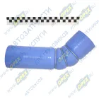 4308-1170130-04 Шланг (патрубок) кривой (1 изг.) ф75х85 L=360 (гофр. в метал. кольц.) подводящий; силикон КАМАЗ-УВК