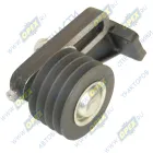 5297-1308110 Опора натяжная L=295; шкив ф120; 4 ручья КАМАЗ-УВК