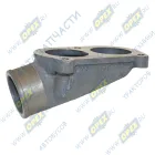 740.11-1303130 Патрубок (чугун) ф60; L=152; h=85; 3отв.ф8 водяной коробки Евро-2 КАМАЗ-УВК