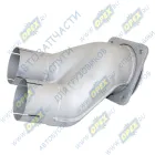 54115-1203035 Тройник L=260 квадратный фланец 4отв.ф10/2 выхода ф96 коробки переключ.газов к глушителю в сб.; (загнутый) КАМАЗ