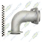 54115-1203010-60 Патрубок ф65/ф90 L1=162 L2=120 квадр.флан.4отв/кругл.фл 8отв.,приемный КАМАЗ-ЕВРО; 8 шпилек КАМАЗ