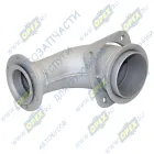 54115-1203011-10 Патрубок приемный L=320 квадр.флан.4отв/кругл.фл 6отв. к ТКР Schwitzer; 6 шпилек КАМАЗ