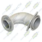 54115-1203010-06 Патрубок ф65/ф90 L1=147 L2=155 квадр.флан.4отв/кругл.фл 8отв.,приемный КАМАЗ-ЕВРО; 8 шпилек КАМАЗ