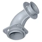 54115-1203010-10 Патрубок ф65/ф90 L1=162 L2=120 квадр.флан.4отв/кругл.фл 8отв.,приемный КАМАЗ-ЕВРО; 8 шпилек КАМАЗ