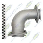 54115-1203010-30 Патрубок ф65/ф90 L1=162 L2=155 квадр.флан.4отв/кругл.фл 8отв.,приемный КАМАЗ-ЕВРО; 8 шпилек КАМАЗ