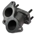 7403.1008030 Патрубок (чугун) ф45; L=125,фланец 3отв.ф11/фланец 4шпильки М10х1,25 коллектора впускного правый ТУ КАМАЗ