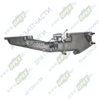 740.63-1115030-10 Патрубок кривой (1 изг. алюм.) L=700 3 флан. С/Ф 2 шпил. М8х1,25 4 шпил. М10х1,25, датч. давлен. и темп., клапан электромагнит., свеча накалив., КАМАЗ