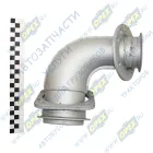 54115-1203010-04 Патрубок ф65/ф90 L1=162 L2=155 квадр.флан.4отв/кругл.фл 8отв.,приемный КАМАЗ-ЕВРО; 6 шпилек, аналог 54115-1203010-30) КАМАЗ